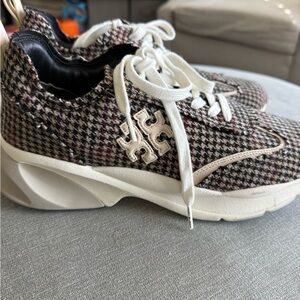 Tory Burch Sneakers Shoes Designer Shoes Multicolor Houndstooth Sneakers
